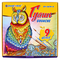 Гуашь  9 цв "Darvish"