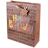 Пакет подарочный 26*32*10см "Darvish" HappyBirthday